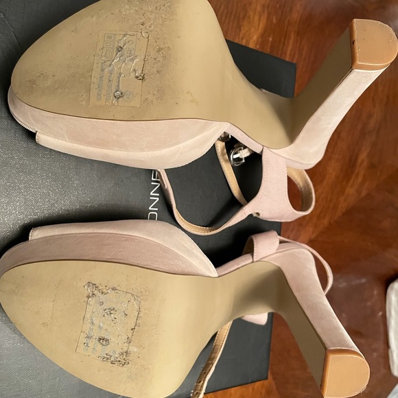 French Connection Nude Platform , size 10B with dust storage bag - Picture 4 of 9